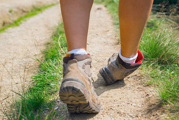 Ankle Sprains-Missteps about to produce ankle injury to a hiker